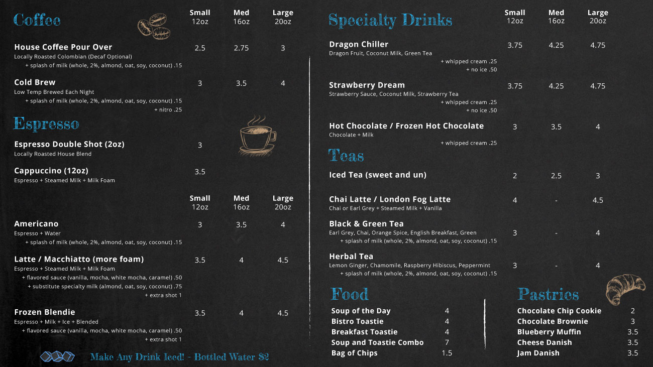 Menu - Pilot Point Coffee House